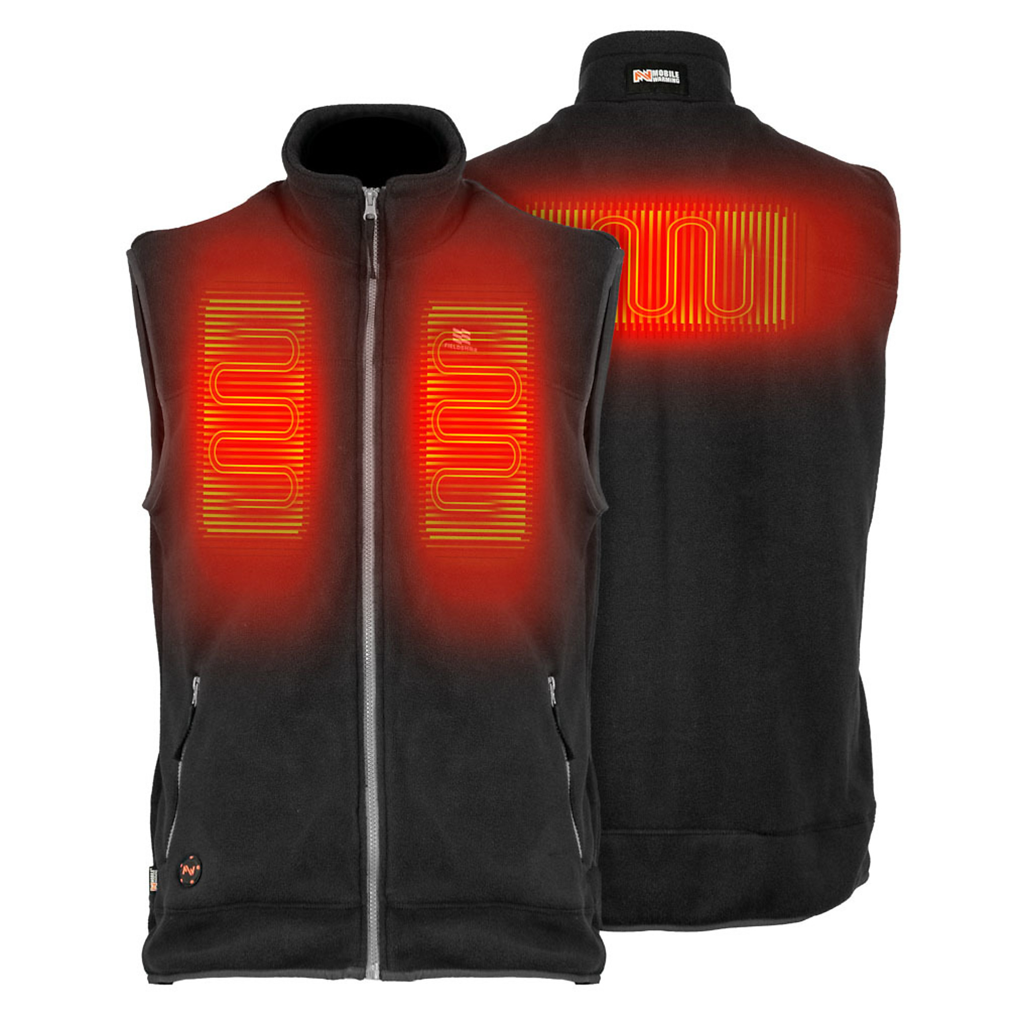 Fieldsheer, Men's Trek Heated Vest with 7.4v Battery, Size M, Color Black, Model# MWMV17010322